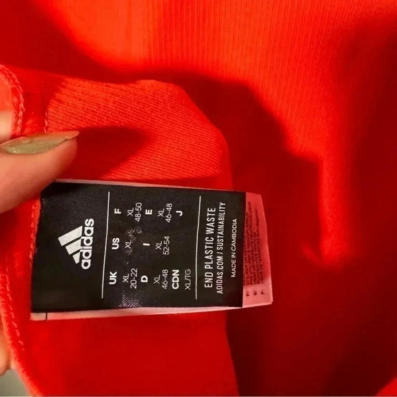 Adidas red ribbed bodysuit  XL - Picture 7 of 7